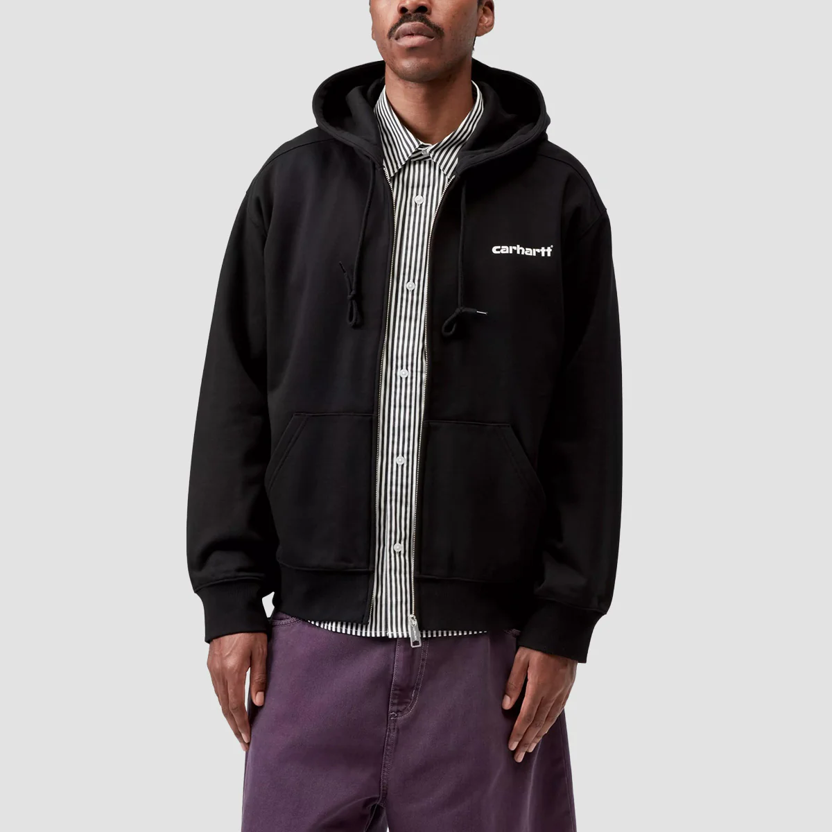 Carhartt WIP Hooded Archive Lines Jacket Black - Image 2