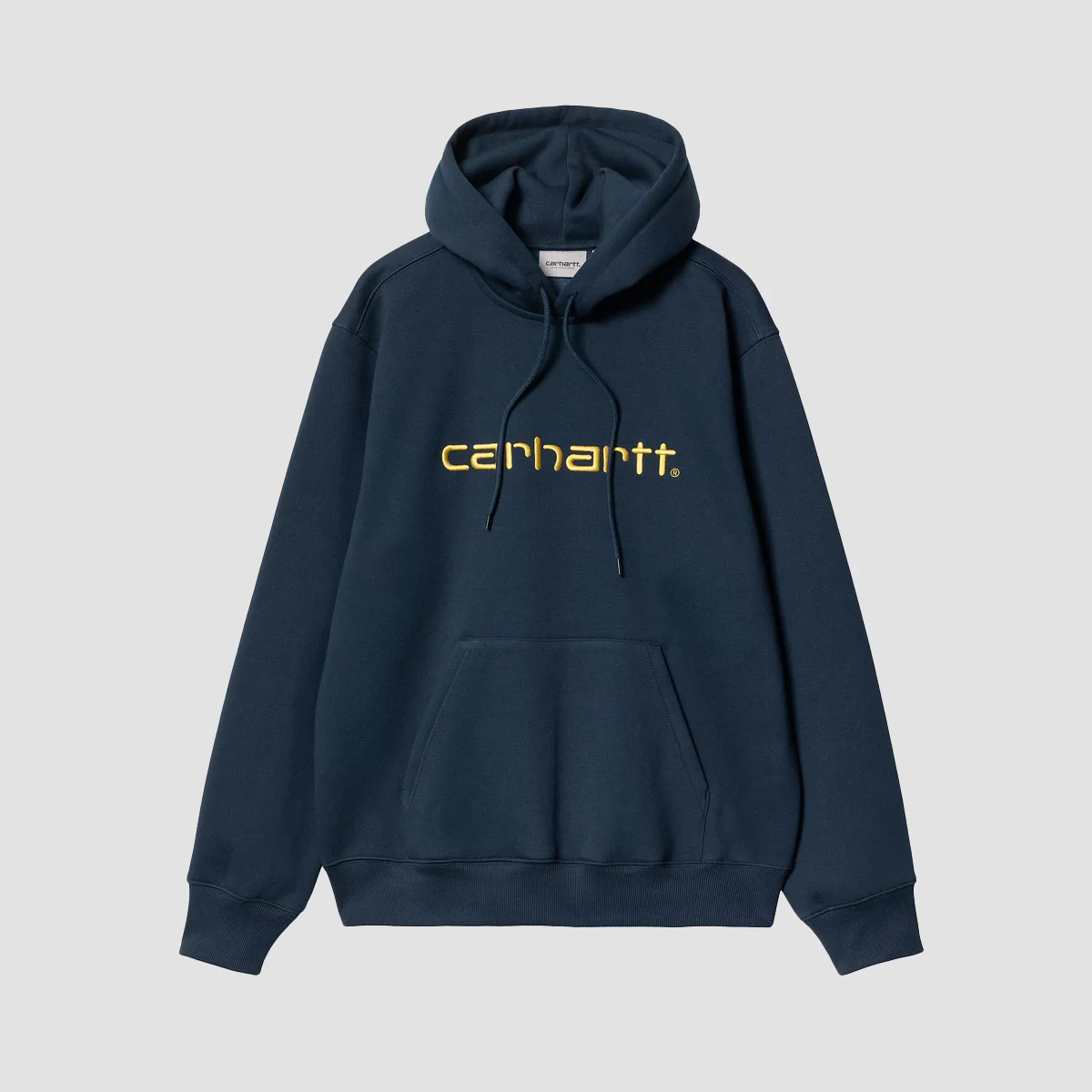 Carhartt WIP Hooded Pullover Hoodie Ink/Air Yellow - Image 3