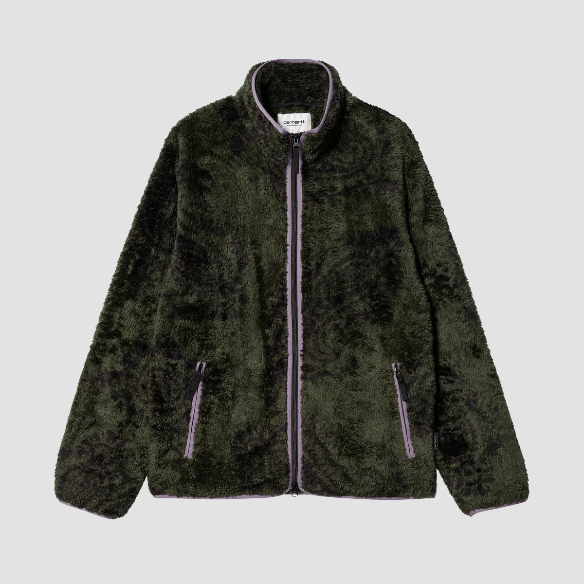 Carhartt WIP Jebson Sweat Jacket Paisley Big Print/Plant/Glassy Purple - Image 3
