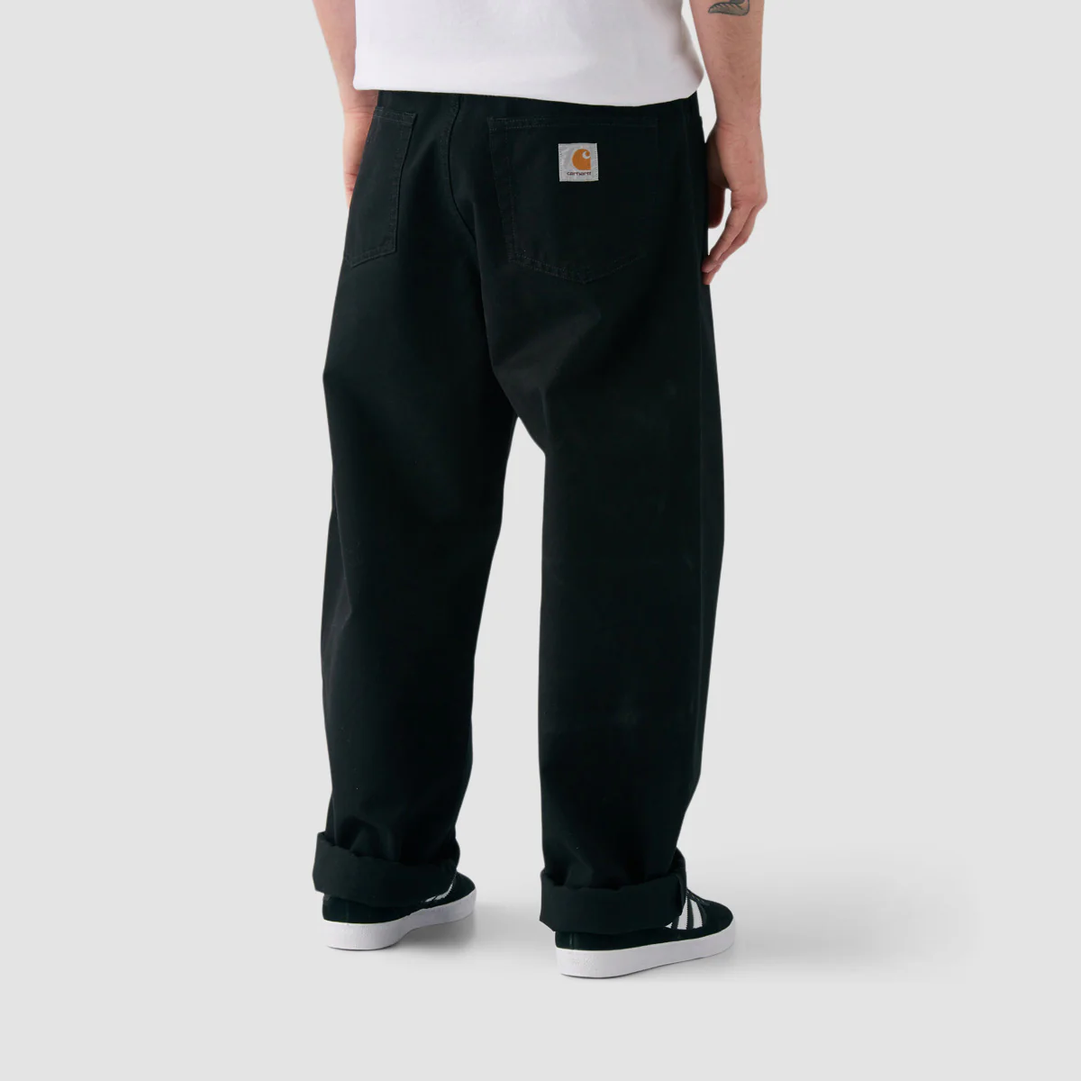 Carhartt WIP Landon Loose Fit Pants Black Rinsed - Image 4