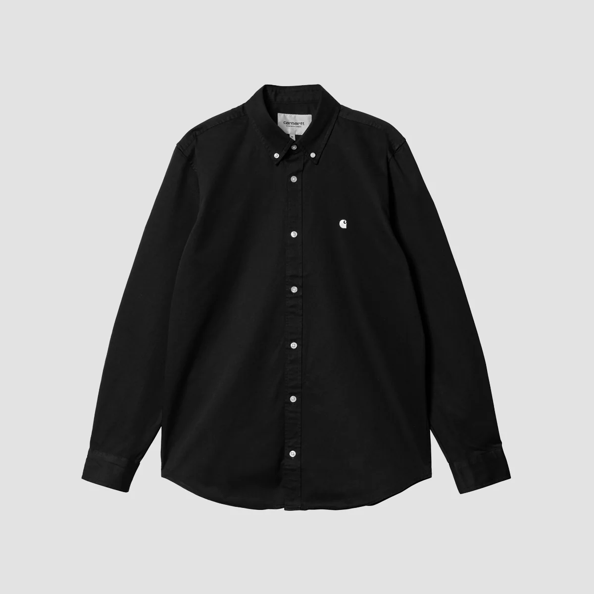 Carhartt WIP Madison Longsleeve Shirt Black/White - Image 3