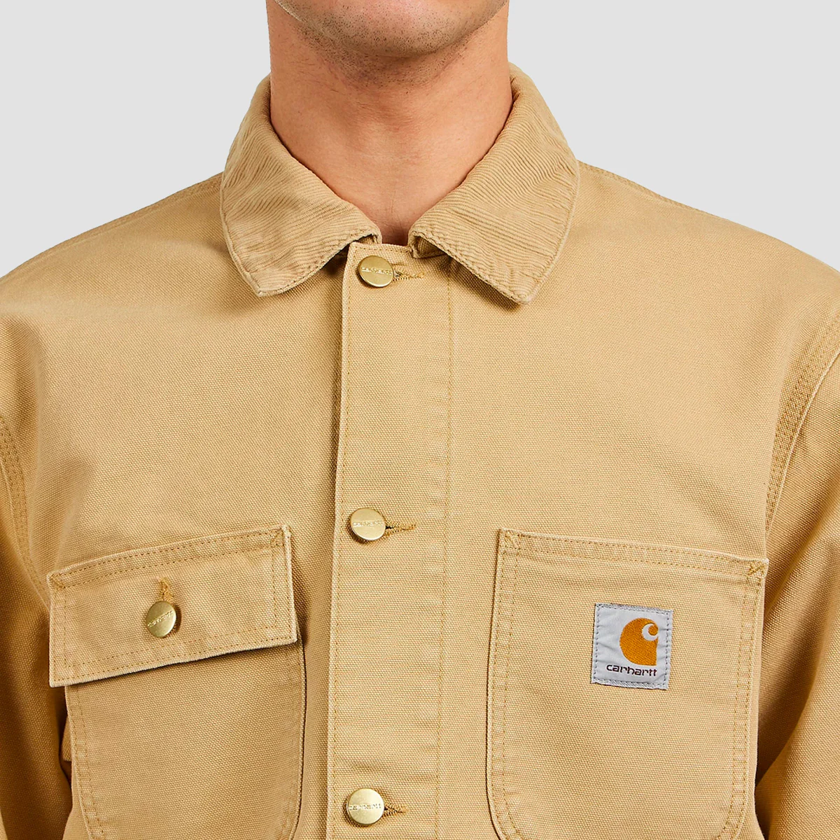 Carhartt WIP Michigan Coat Bourbon/Bourbon Aged Canvas - Image 4