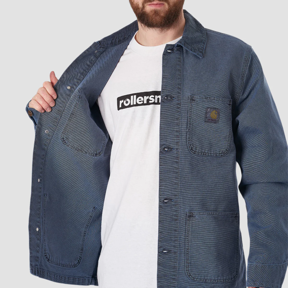 Carhartt WIP Michigan Coat Storm Blue/Storm Blue Faded - Image 5
