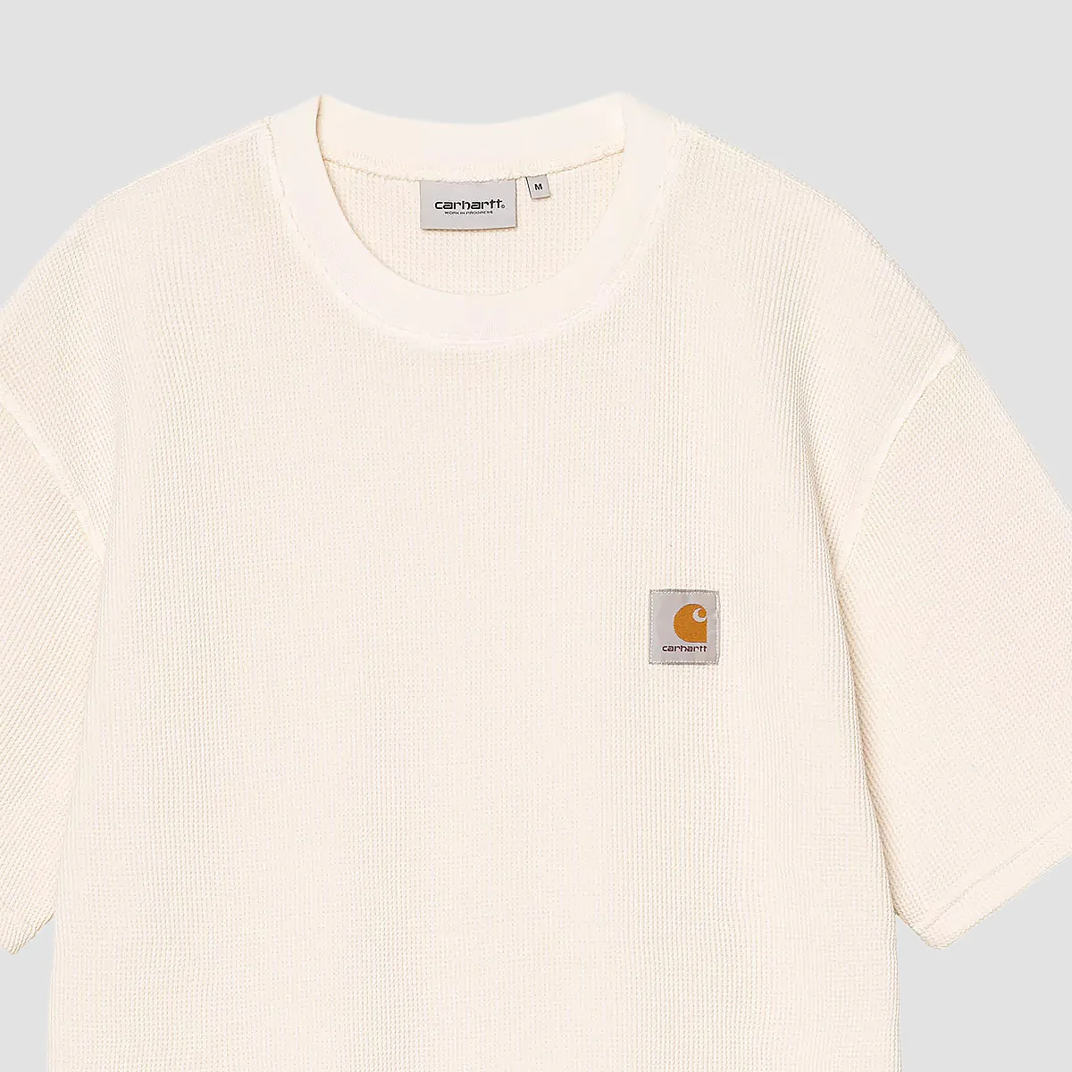 Carhartt WIP Nelson Waffle T-Shirt Natural Garment Dyed - Image 3