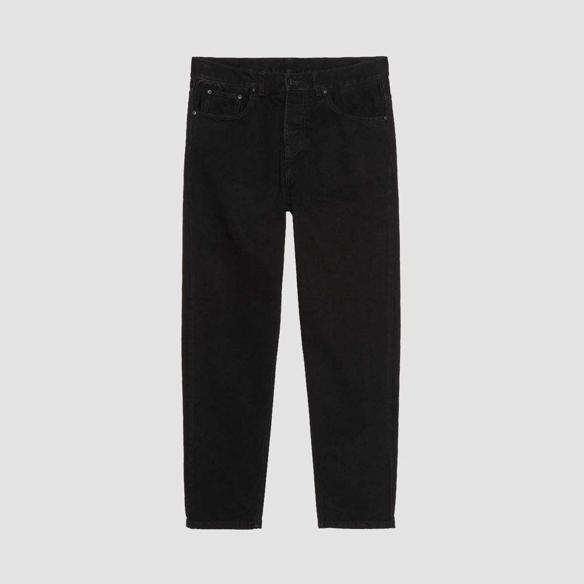 Carhartt WIP Newel Relaxed Tapered Jeans Black One Wash - Image 4