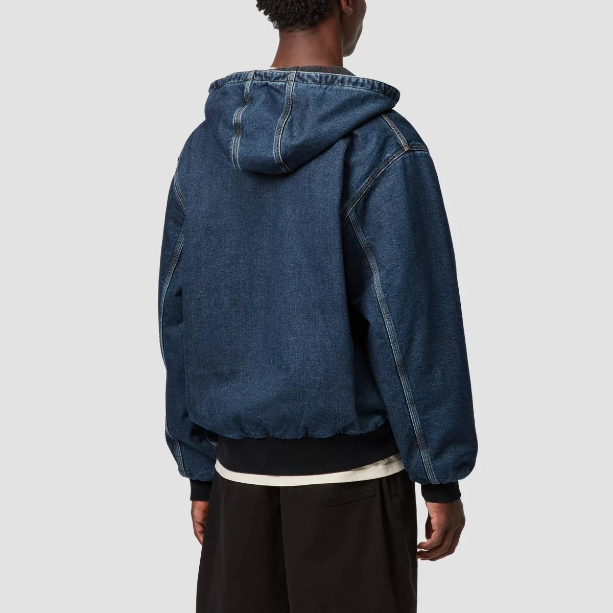 Carhartt WIP OG Active (Winter) Jacket Blue Stone Washed Denim - Image 2