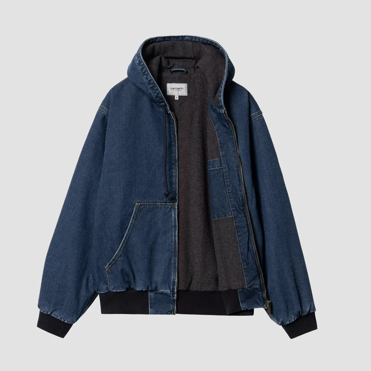 Carhartt WIP OG Active (Winter) Jacket Blue Stone Washed Denim - Image 3