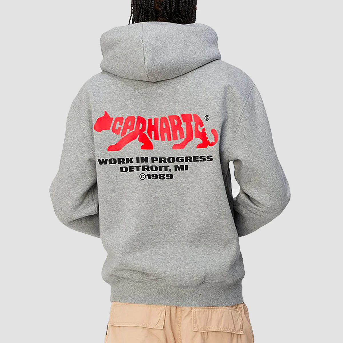 Carhartt WIP Rocky Script Pullover Hoodie Grey Heather - Image 2