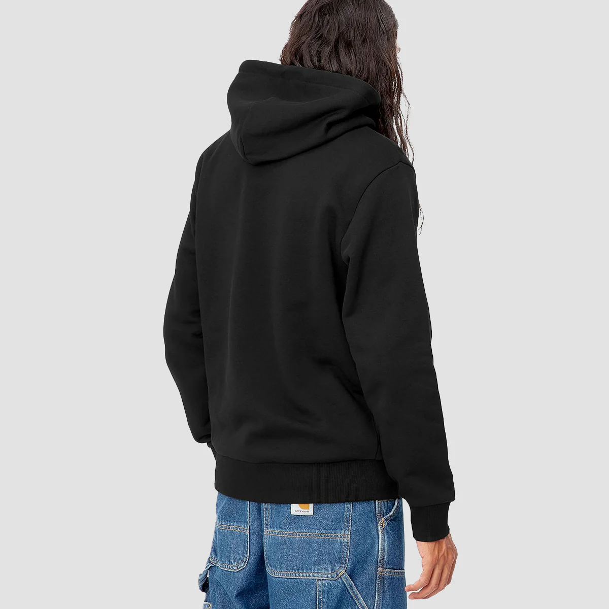 Carhartt WIP Script Embroidery Pullover Hoodie Black/White - Image 2