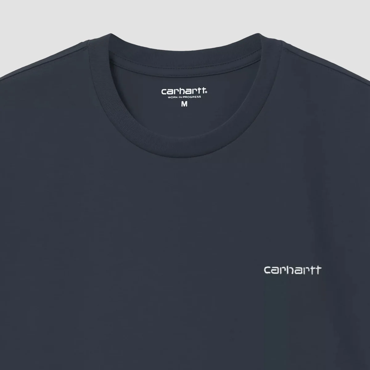 Carhartt WIP Script Embroidery T-Shirt Deep Night/White - Image 2