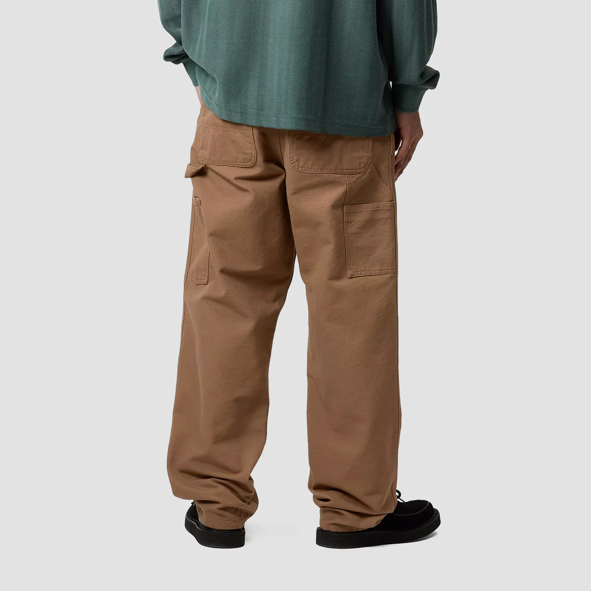 Carhartt WIP Single Knee Canvas Pants Hamilton Brown Rinsed - Image 2