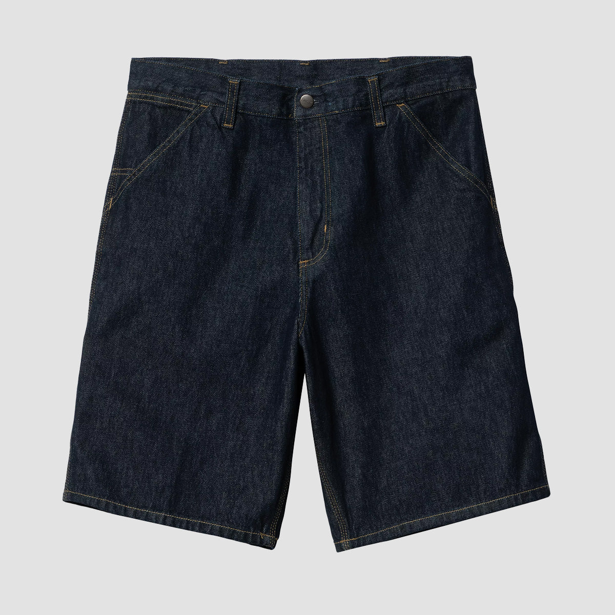Carhartt WIP Single Knee Denim Shorts Blue Rinsed - Image 4