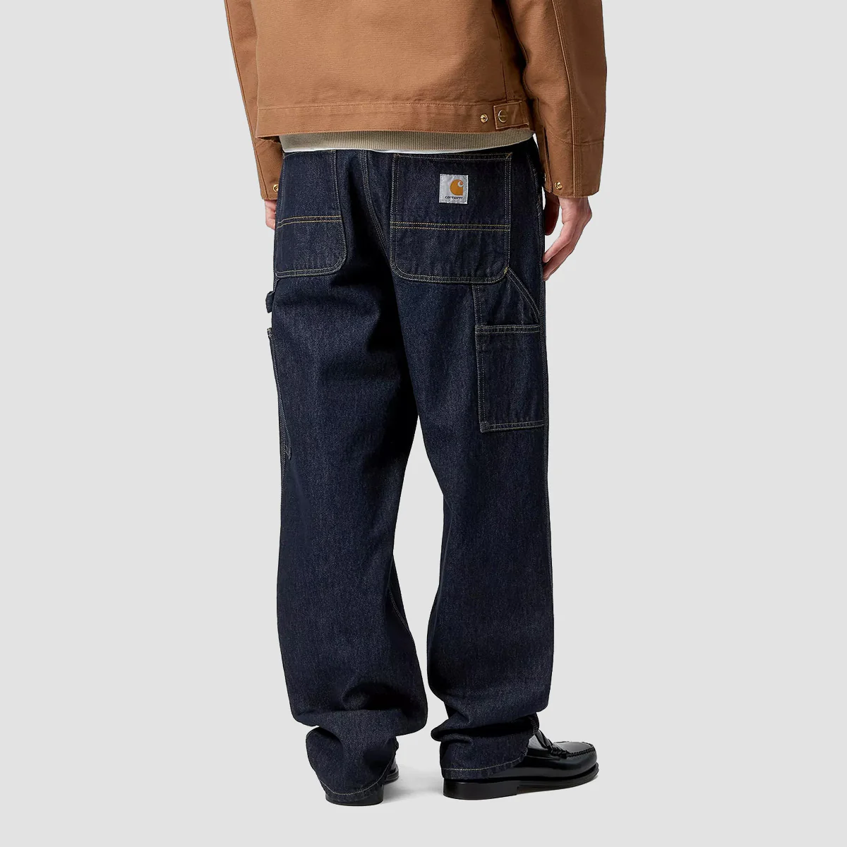 Carhartt WIP Single Knee Relaxed Fit Jeans Blue Rinsed - Image 2