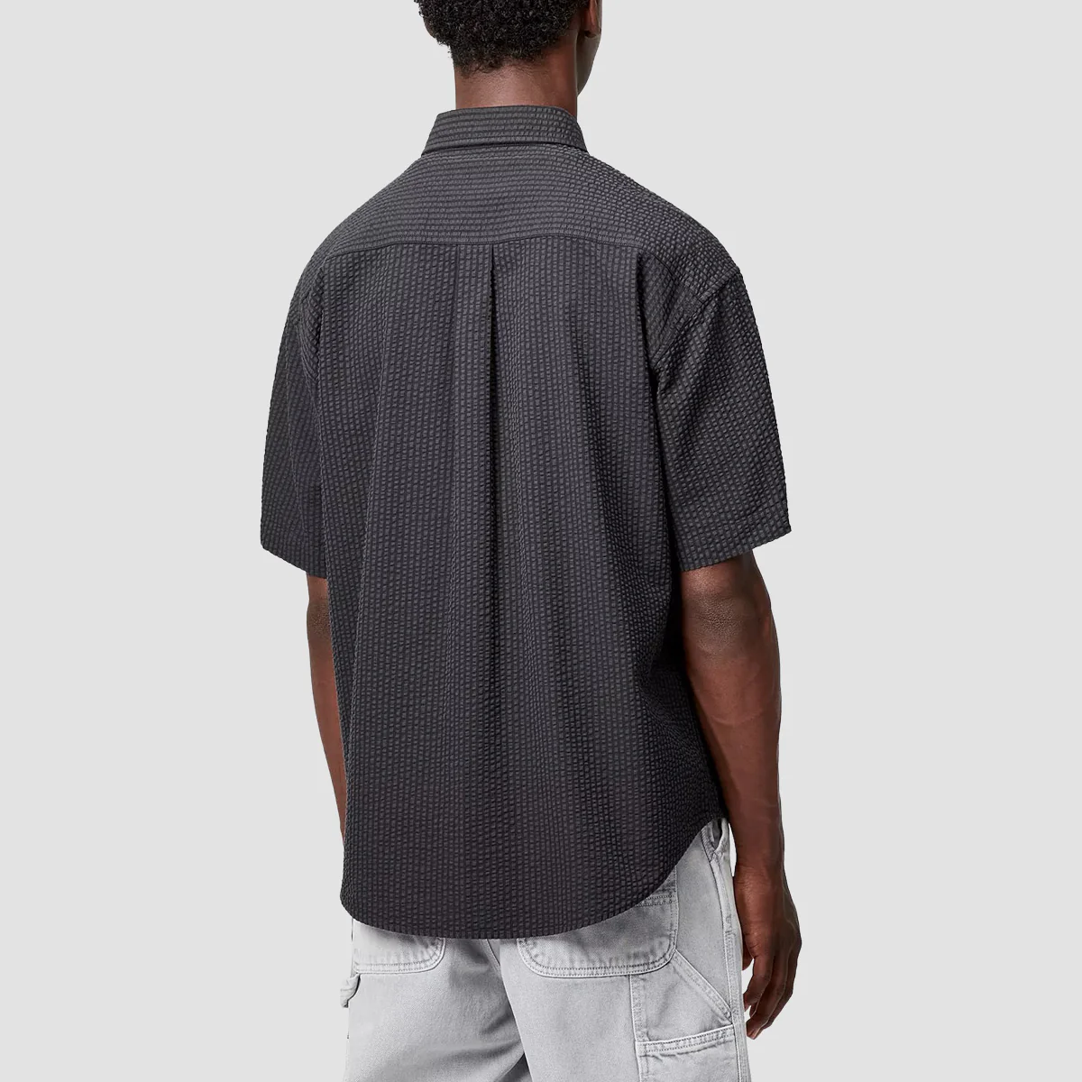 Carhartt WIP Toland Stripe Short Sleeve Shirt Black - Image 2