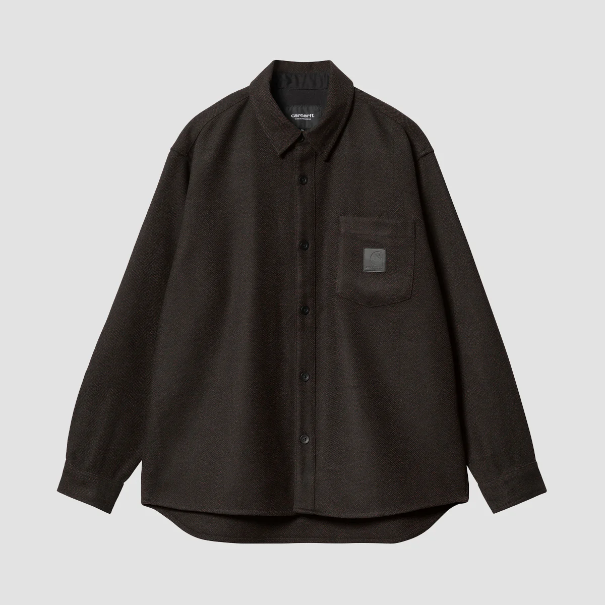 Carhartt WIP Truman Longsleeve Shirt Chocolate/Black - Image 3
