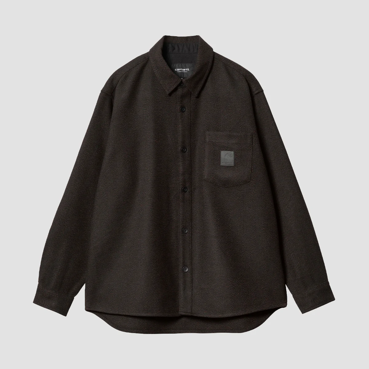 Carhartt WIP Truman Longsleeve Shirt Chocolate/Black - Image 4