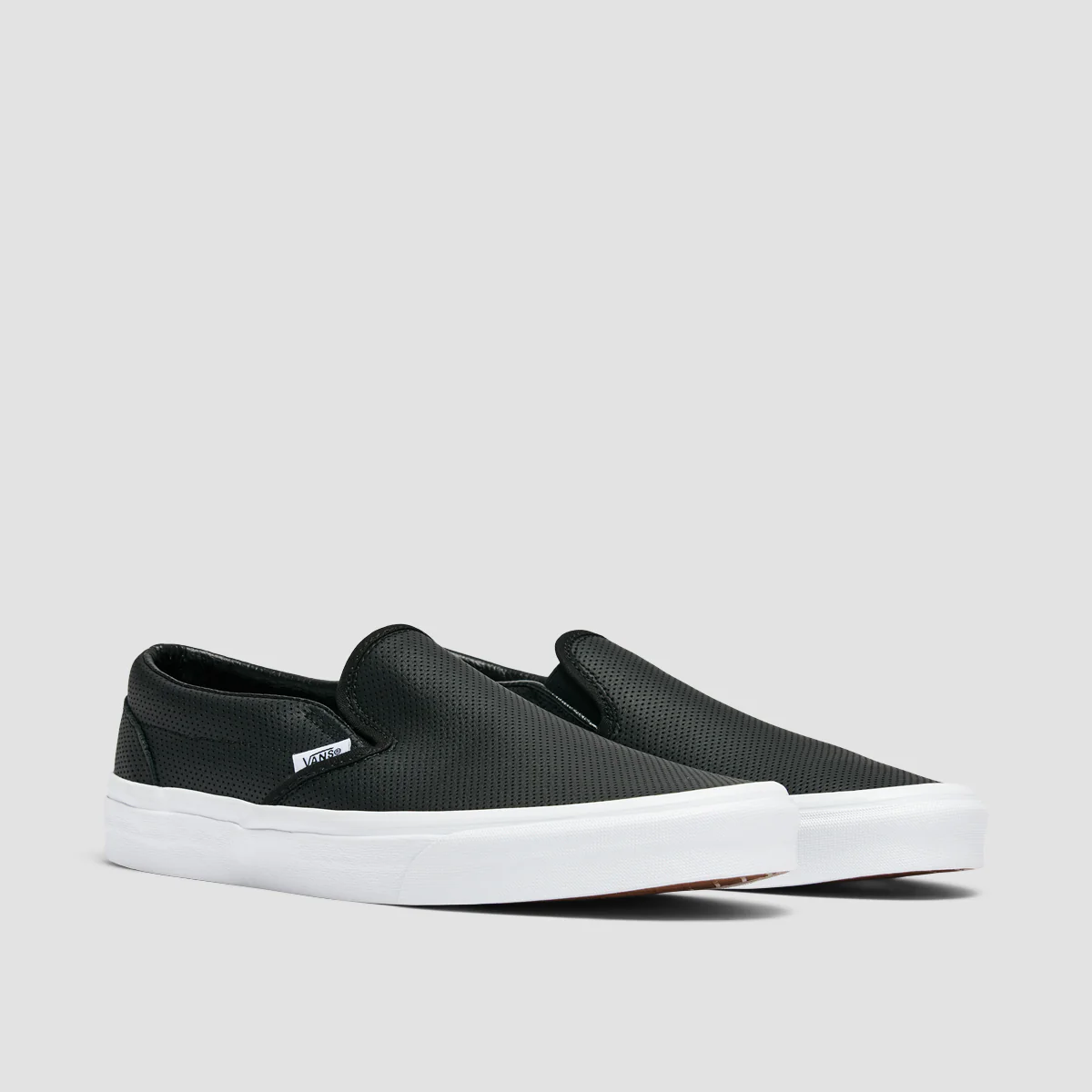 Vans Classic Slip-On Shoes - Perf Leather Black - Image 2