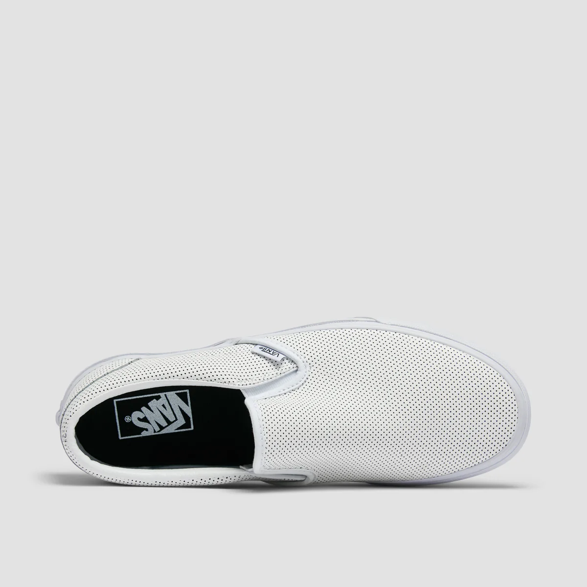 Vans Classic Slip-On Shoes - Perf Leather White - Image 4