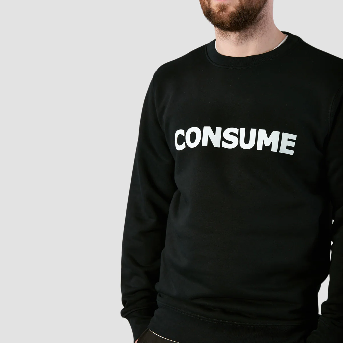 Consume Logo Crew Sweatshirt Black/White - Image 3