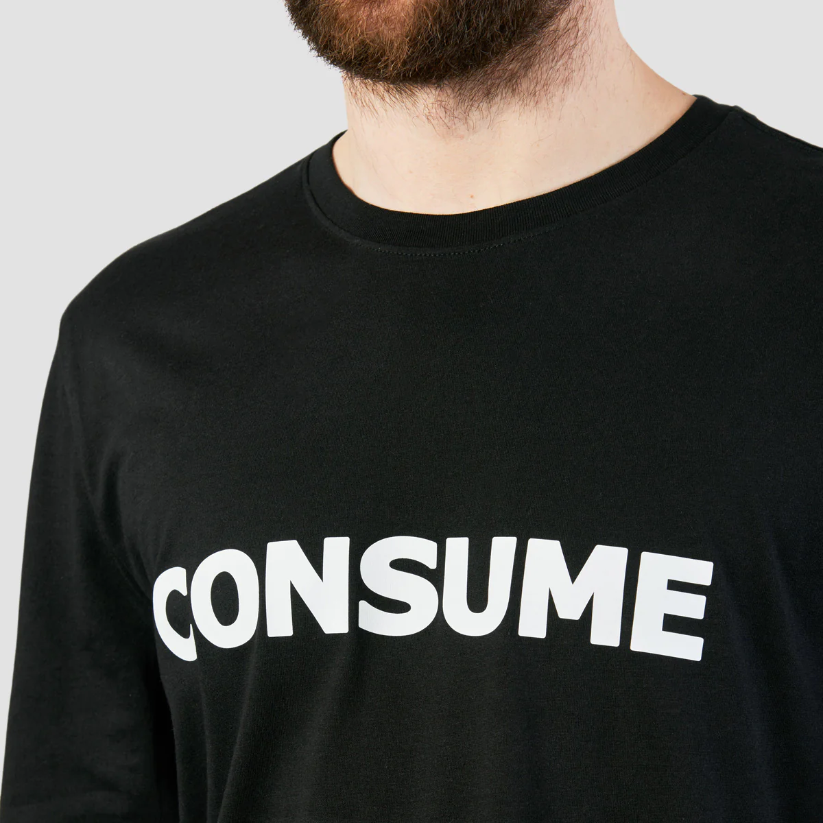 Consume Logo Longsleeve T-Shirt Black/White - Image 2