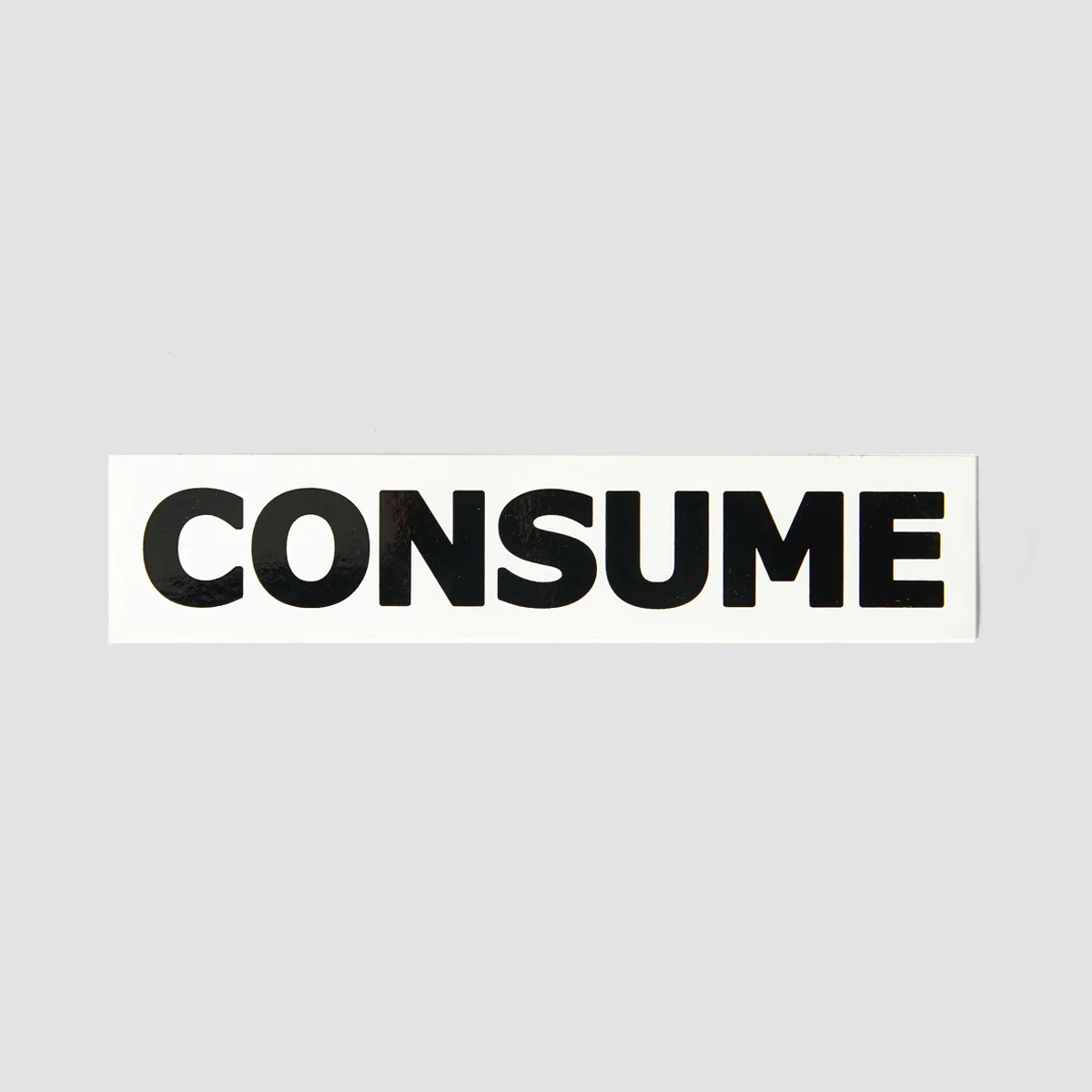 Consume Logo Sticker White/Black 120x25mm