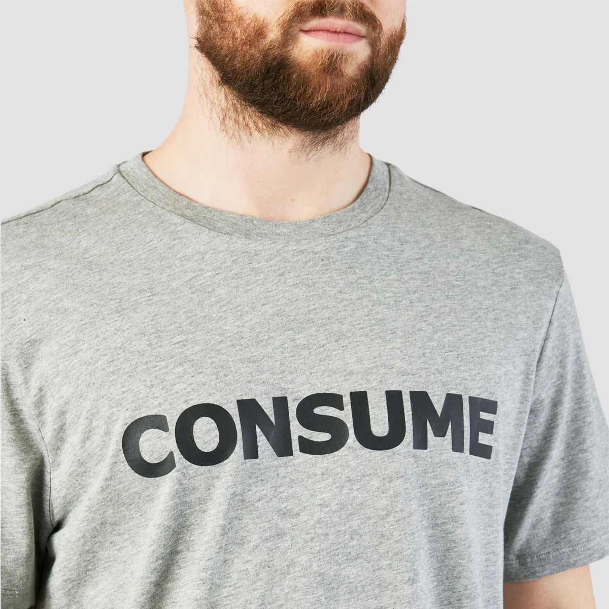 Consume Logo T-Shirt Athletic Heather/Black - Image 2