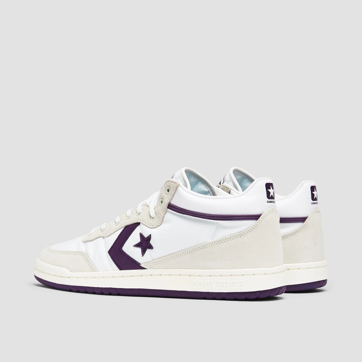 Converse Fastbreak Pro Mid Top Shoes - White/Vaporous Grey/Night Purple - Image 3