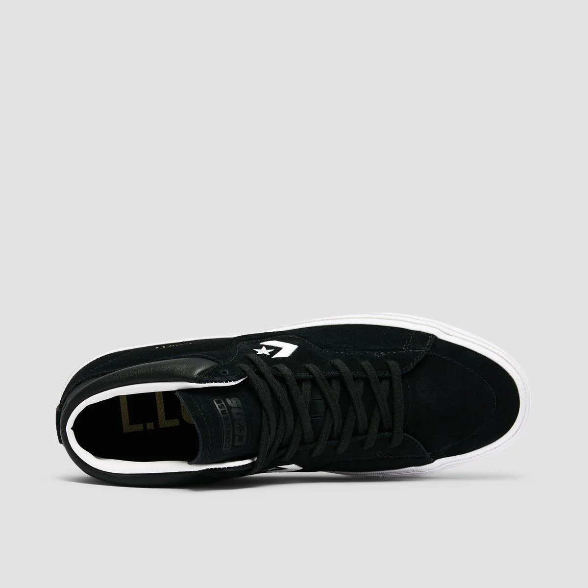Converse Louie Lopez Pro Mid Top Shoes - Black/Black/White - Image 4