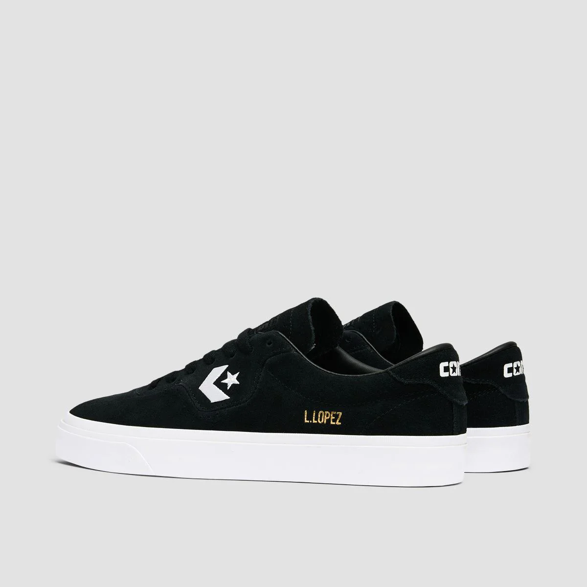 Converse Louie Lopez Pro Shoes - Black/Black/White - Image 3