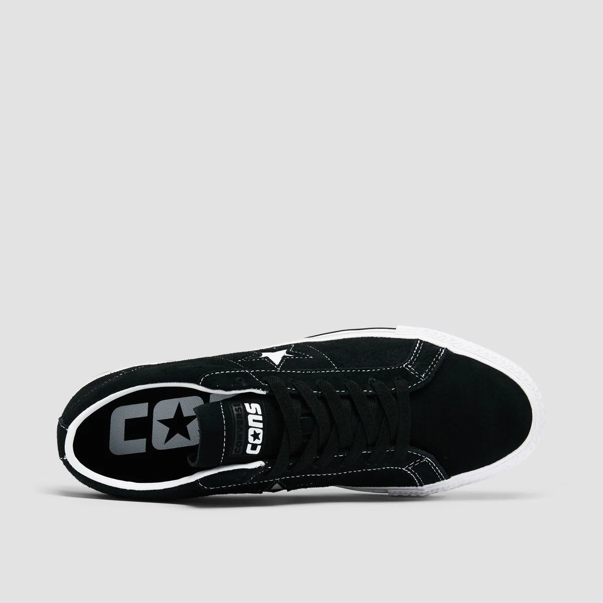 Converse One Star Pro Shoes - Black/Black/White - Image 4