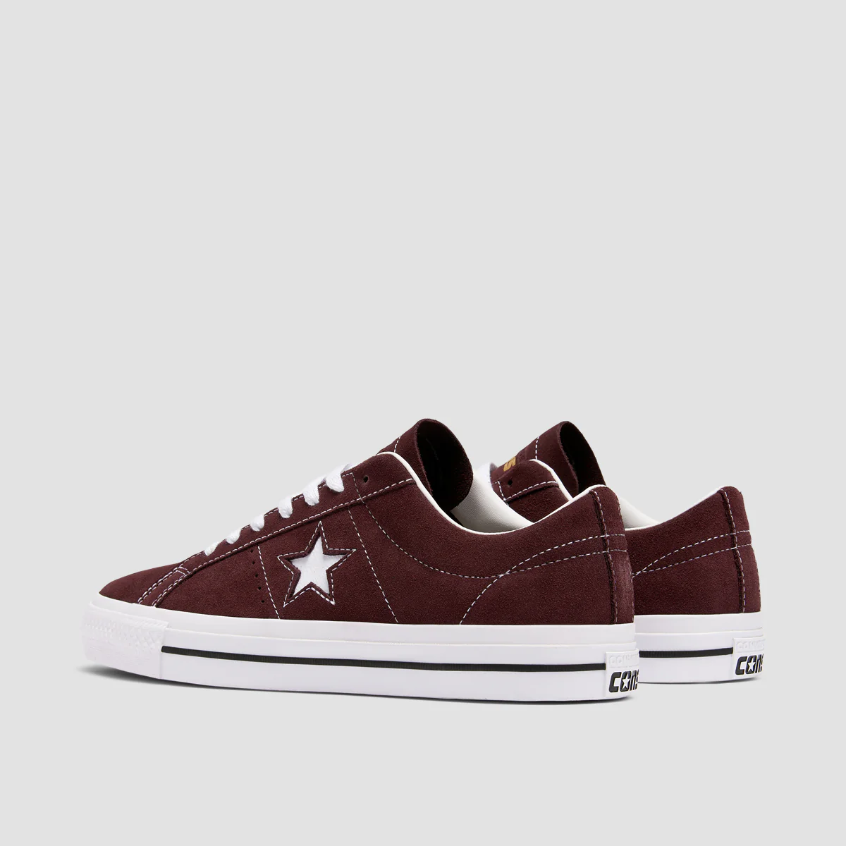 Converse One Star Pro Shoes - Bloodstone/White/Black - Image 3