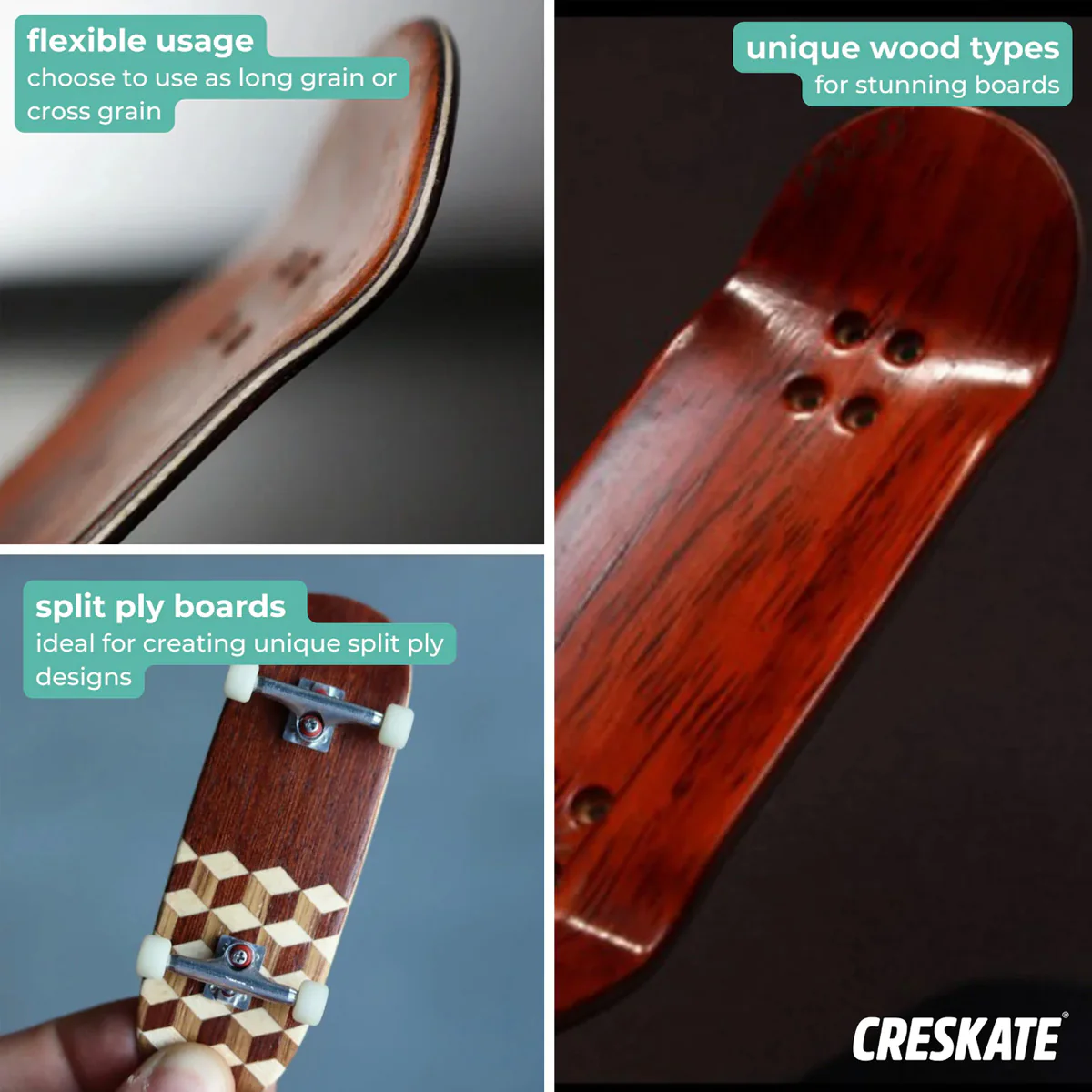 CRESKATE Special Fingerboard Veneer - 6 Boards - Image 3
