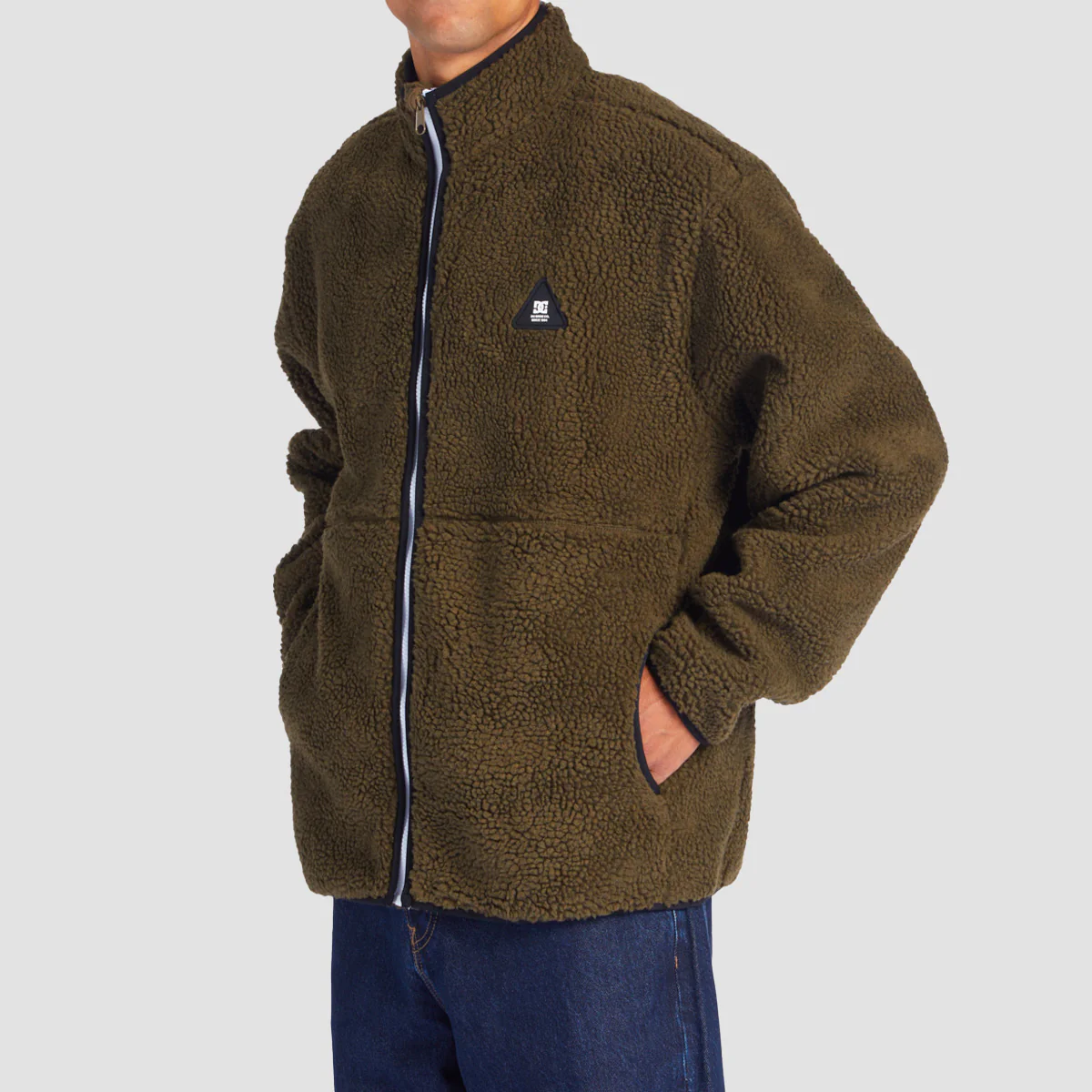 DC Amradical Zip-Up Mock Neck Fleece Capers - Image 2