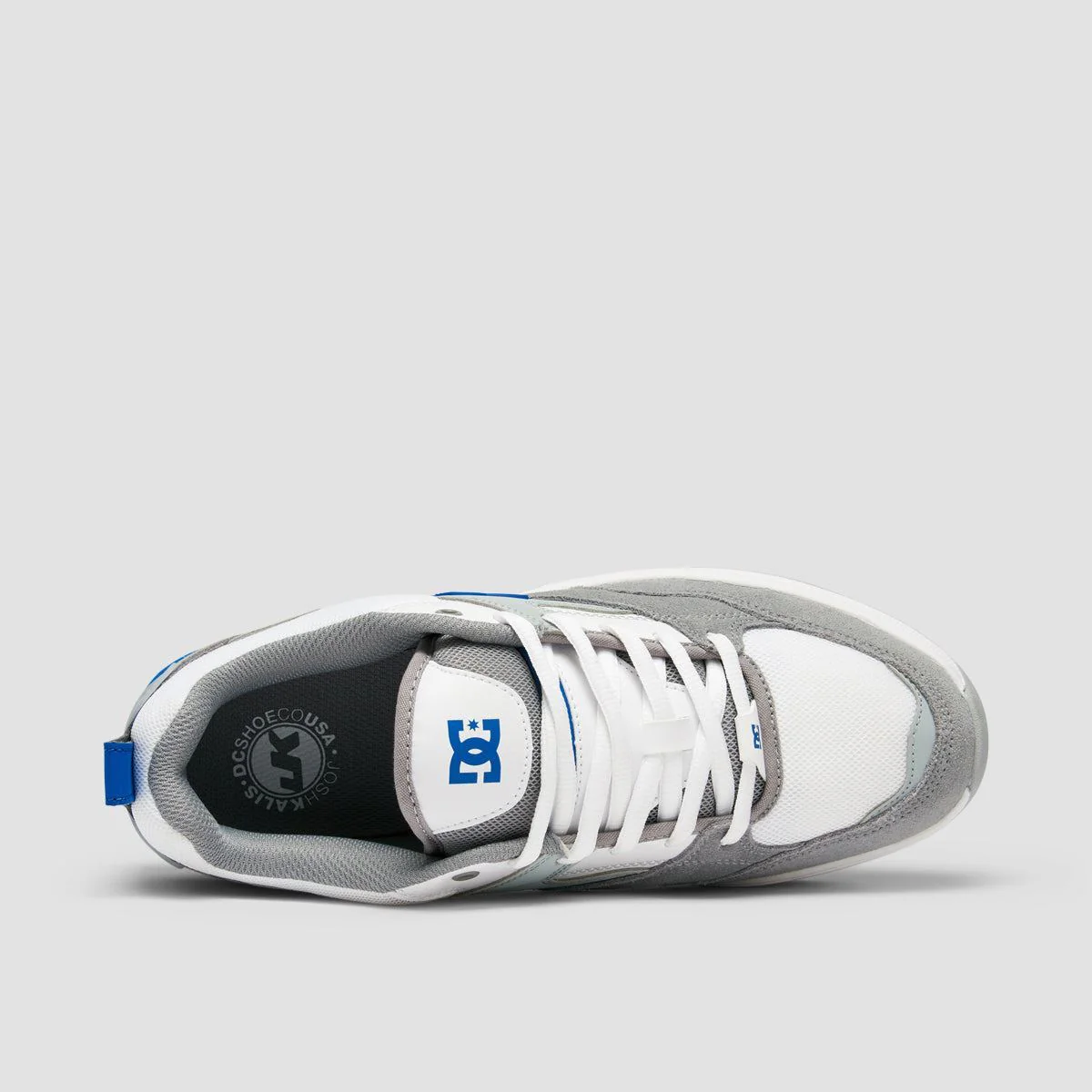 DC Ascend Shoes - White/Grey/Blue - Image 4