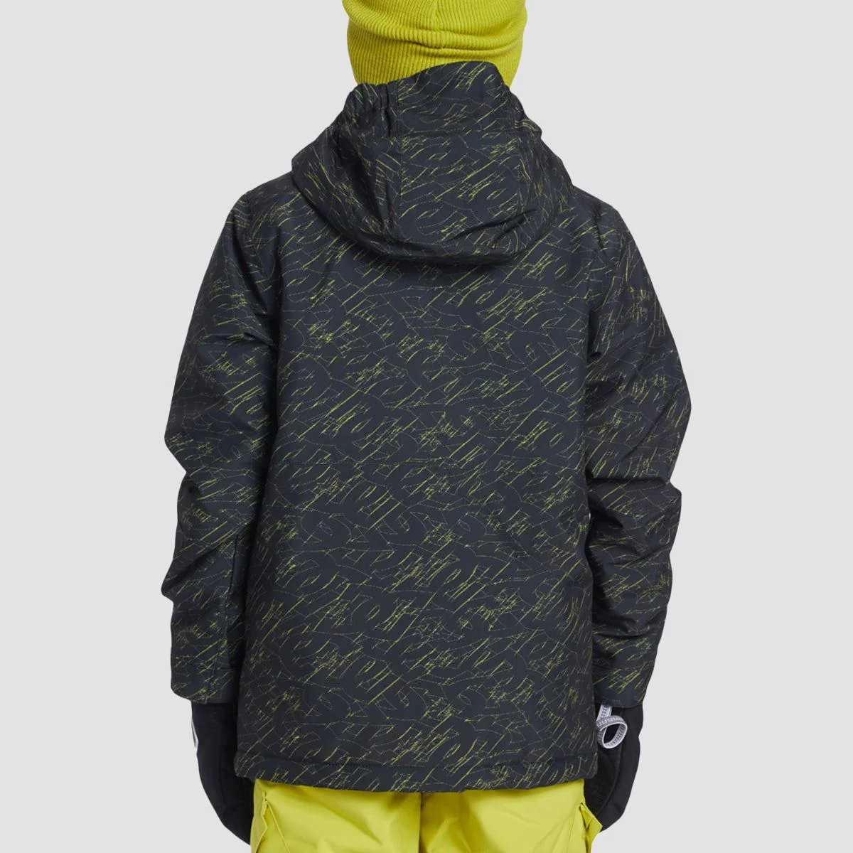 DC Basis Print Snow Jacket Stacked Black - Kids - Image 3