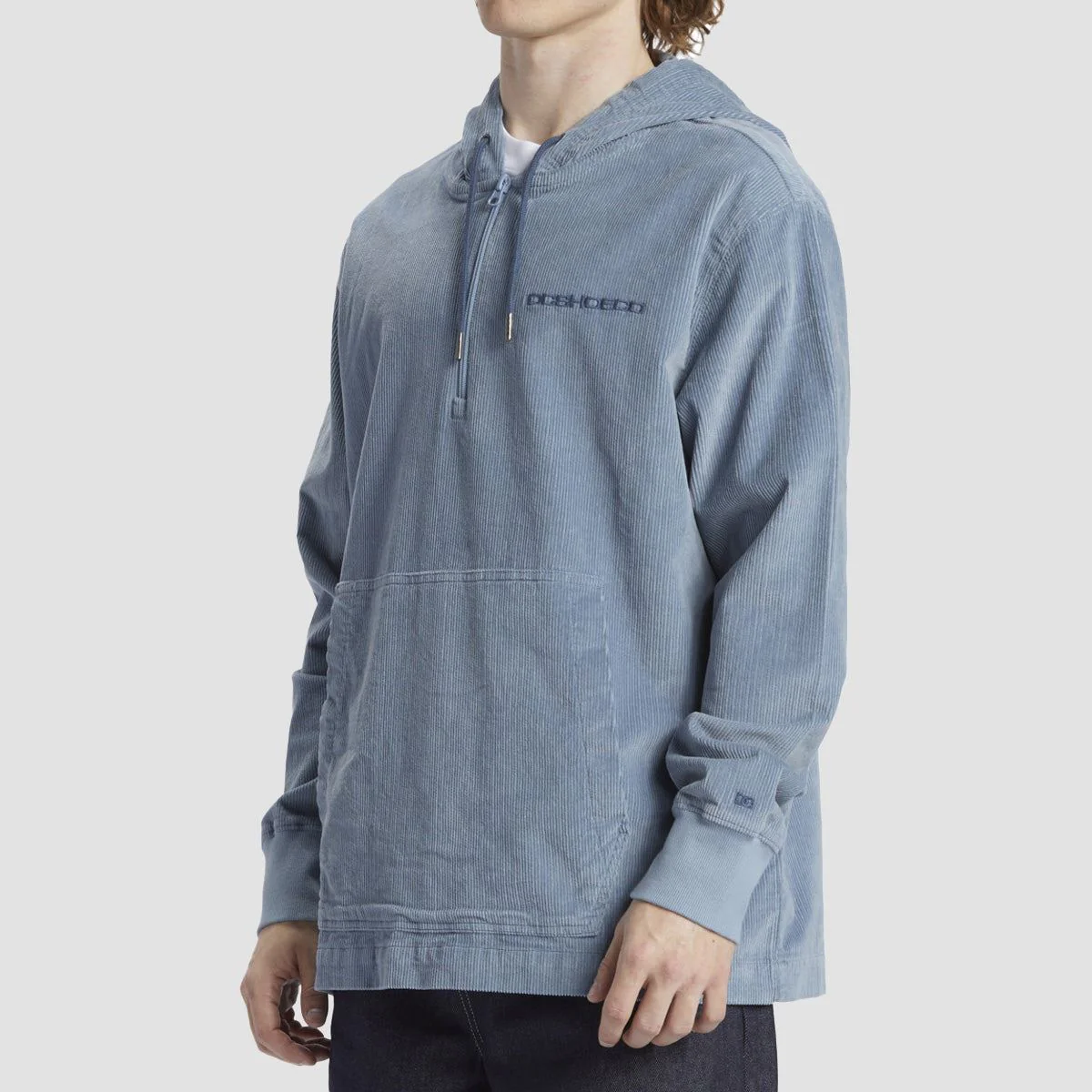 DC Belview Quarter Zip Pullover Hoodie Ashley Blue - Image 2