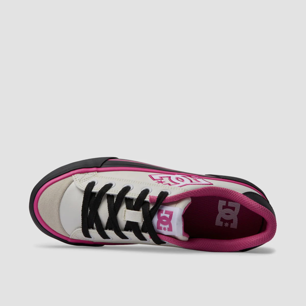 DC Chelsea Platform Shoes - White/Black/Pink - Womens - Image 3