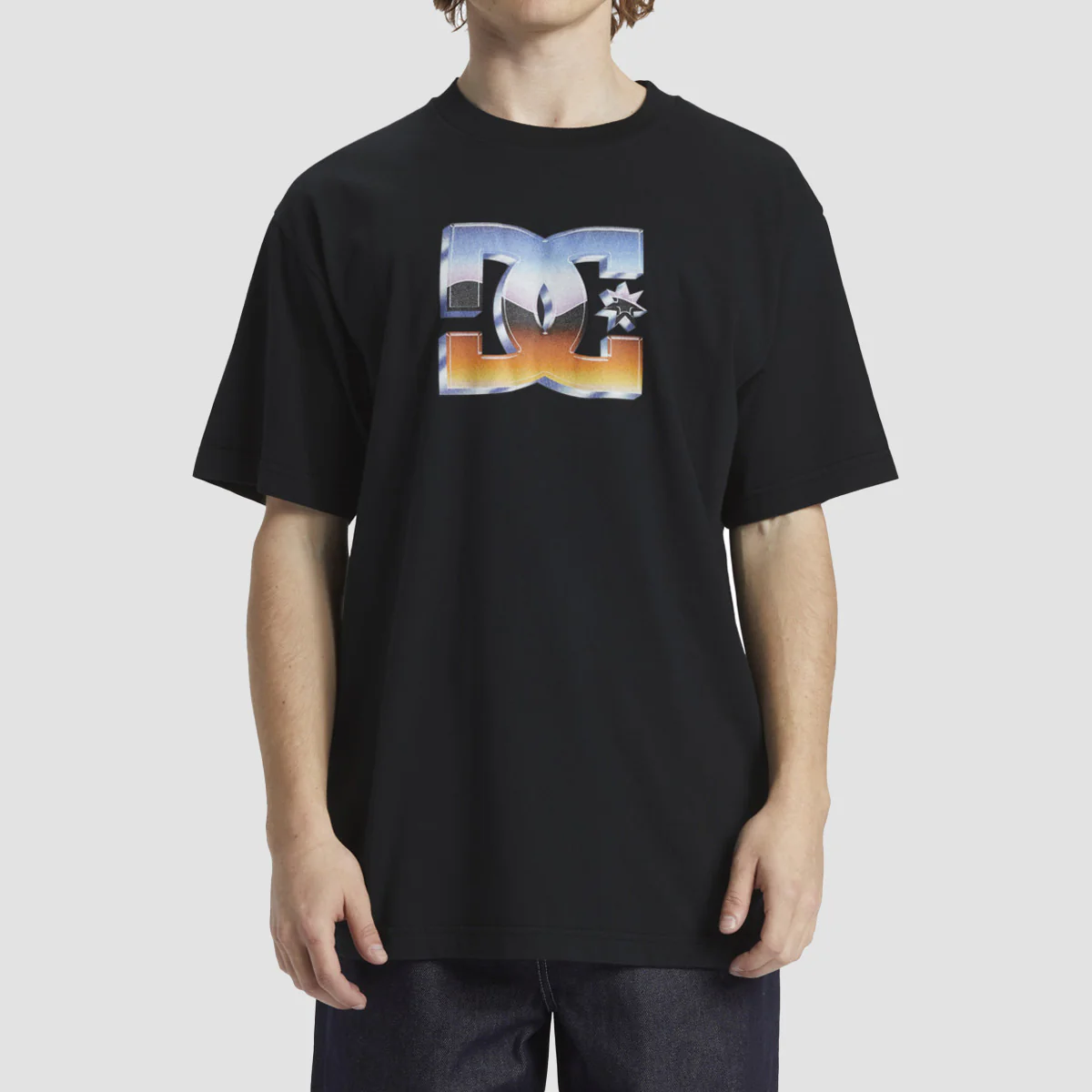 DC Chrome Star T-Shirt Black Garment Dye