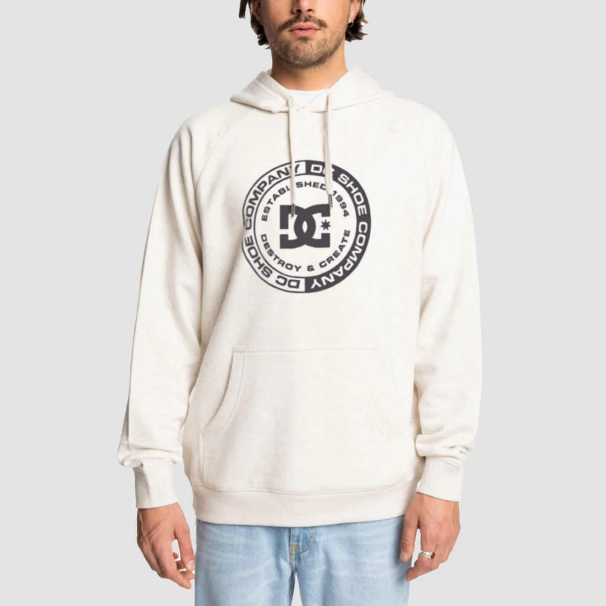 DC Corpo Raglan Pullover Hoodie Snow Heather
