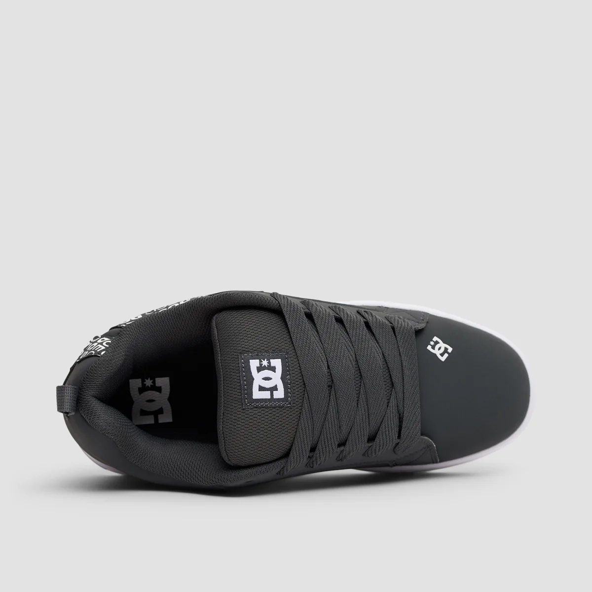 DC Court Graffik Shoes - Dark Grey/White - Image 4