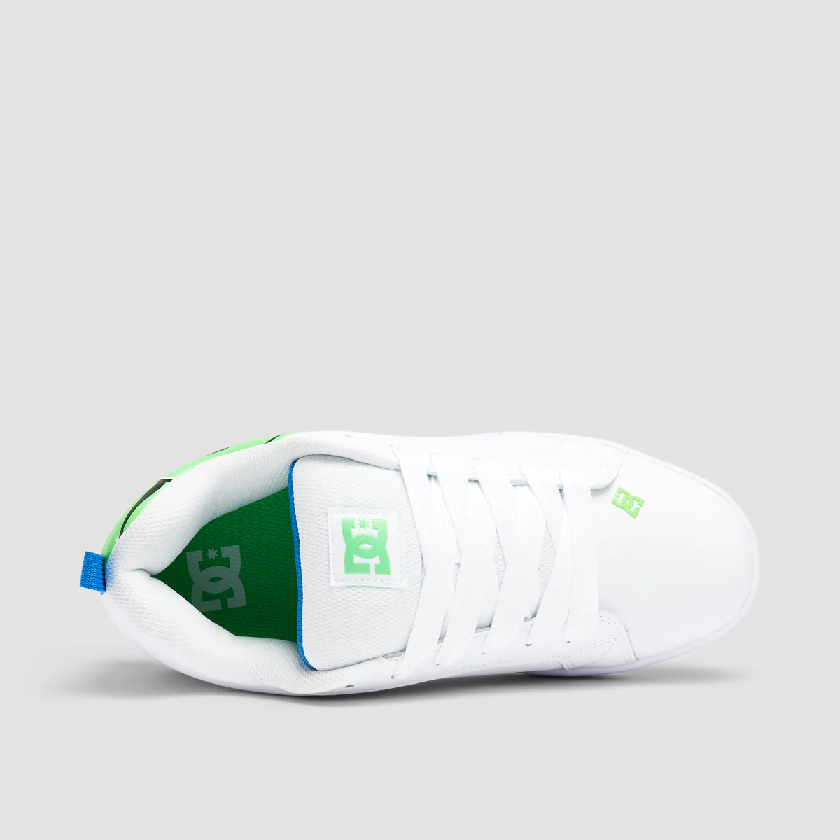 DC Court Graffik Shoes - White/Lime/Turquoise - Image 4