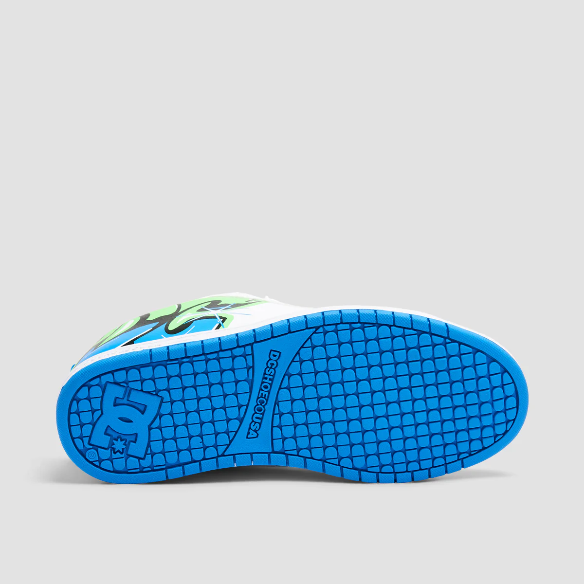 DC Court Graffik Shoes - White/Lime/Turquoise - Image 5