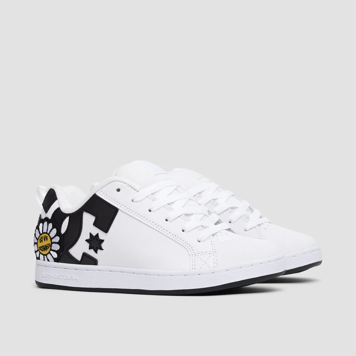 DC Court Graffik Shoes - White/Black/Yellow - Womens - Image 2