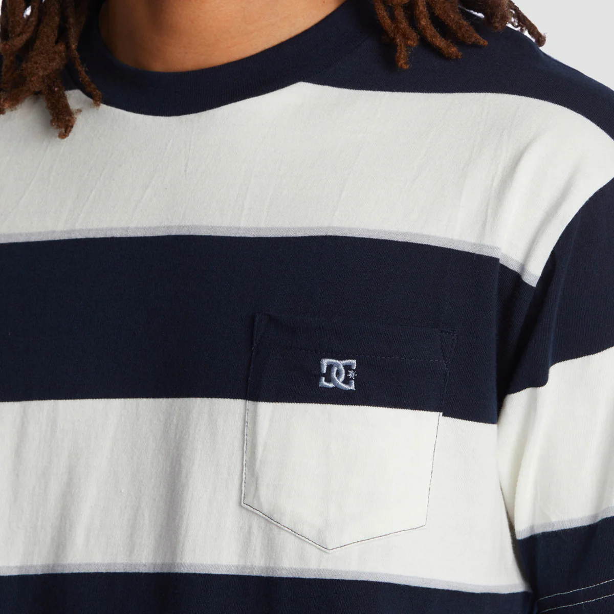 DC Crate T-Shirt Navy Crate Stripe - Image 2