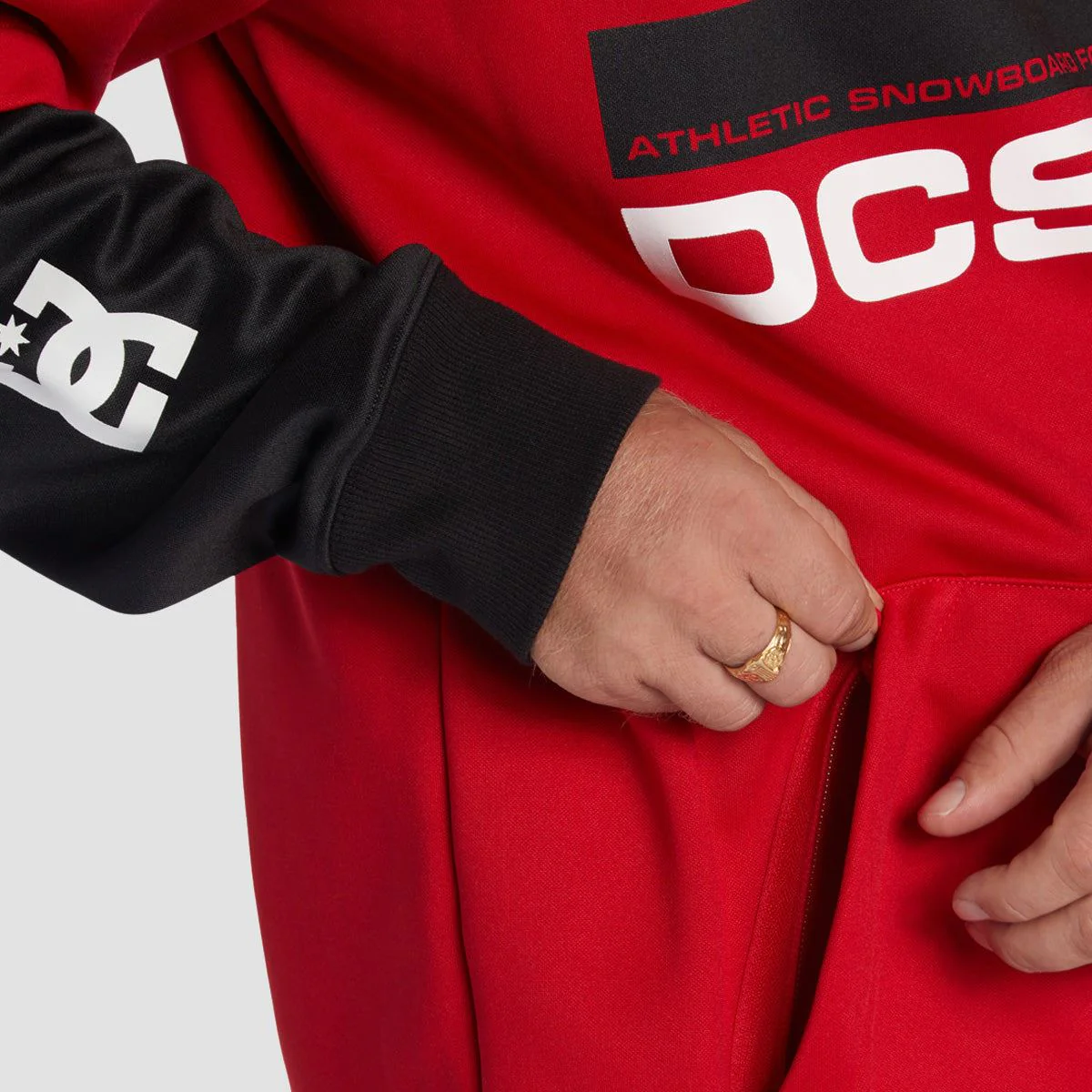 DC Dryden Snow Pullover Hoodie Barbados Cherry - Image 3