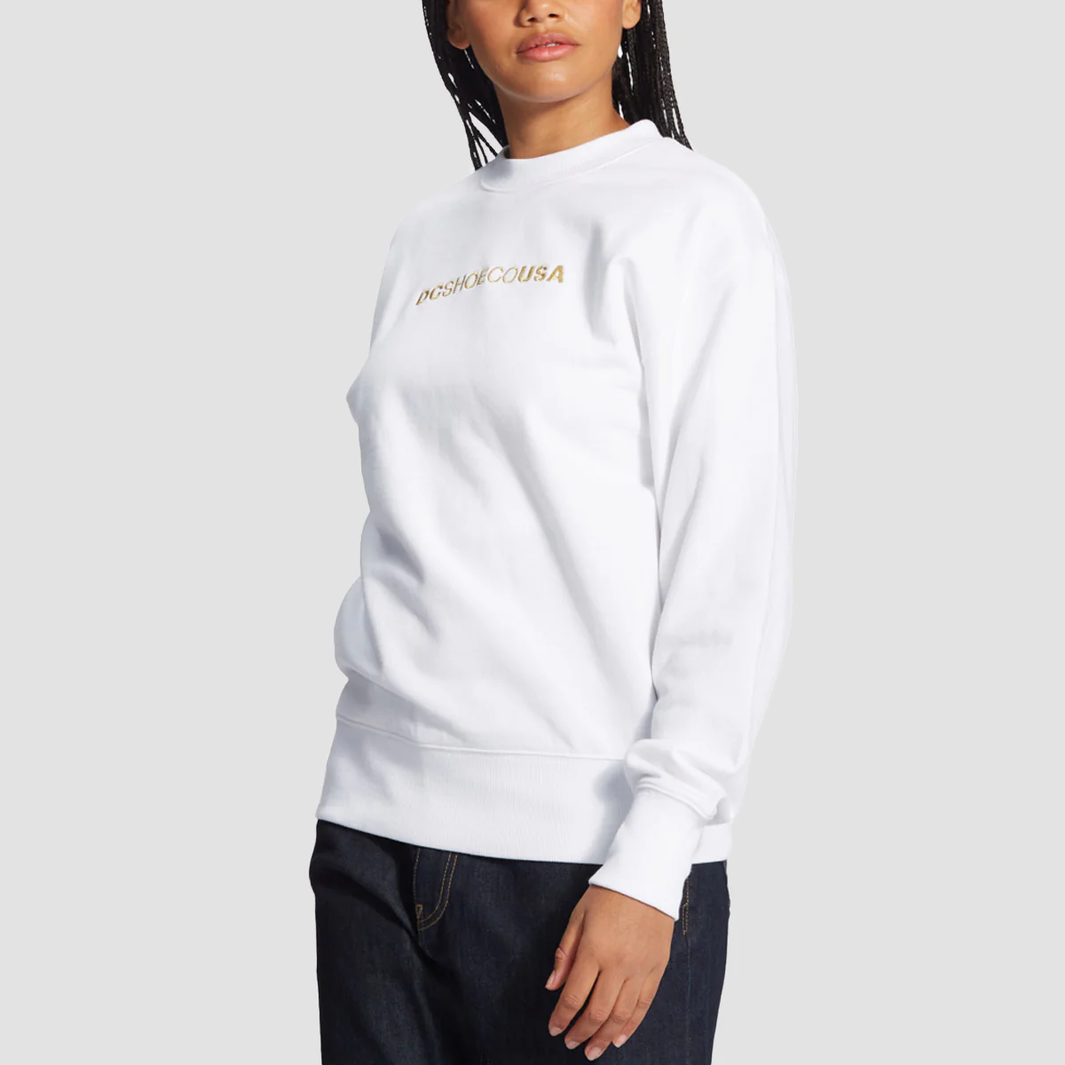 DC Effortless Crew Sweat White - Womens - Image 2