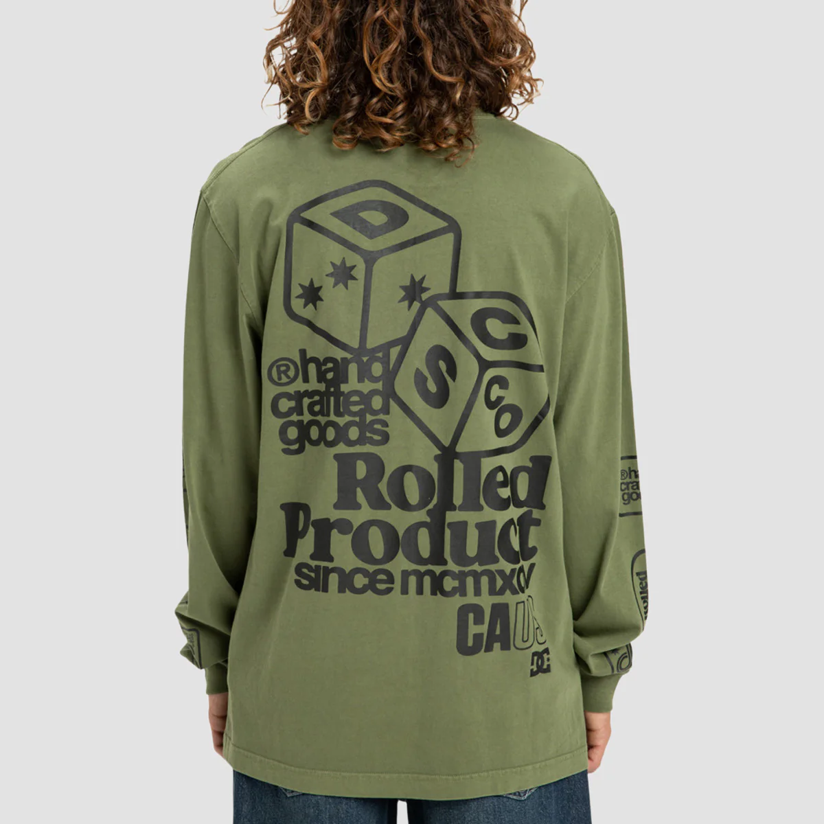 DC Hi Rolling Longsleeve T-Shirt Bronze Green - Image 2