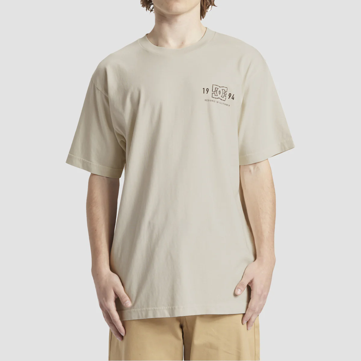 DC High Rise T-Shirt Lily White Acid Wash - Image 2