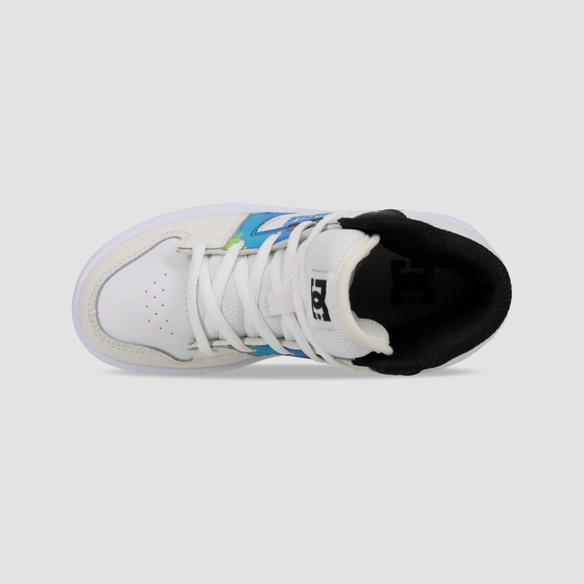 DC Manteca 4 Hi Top Shoes - Off White/Placid Blue - Kids - Image 3