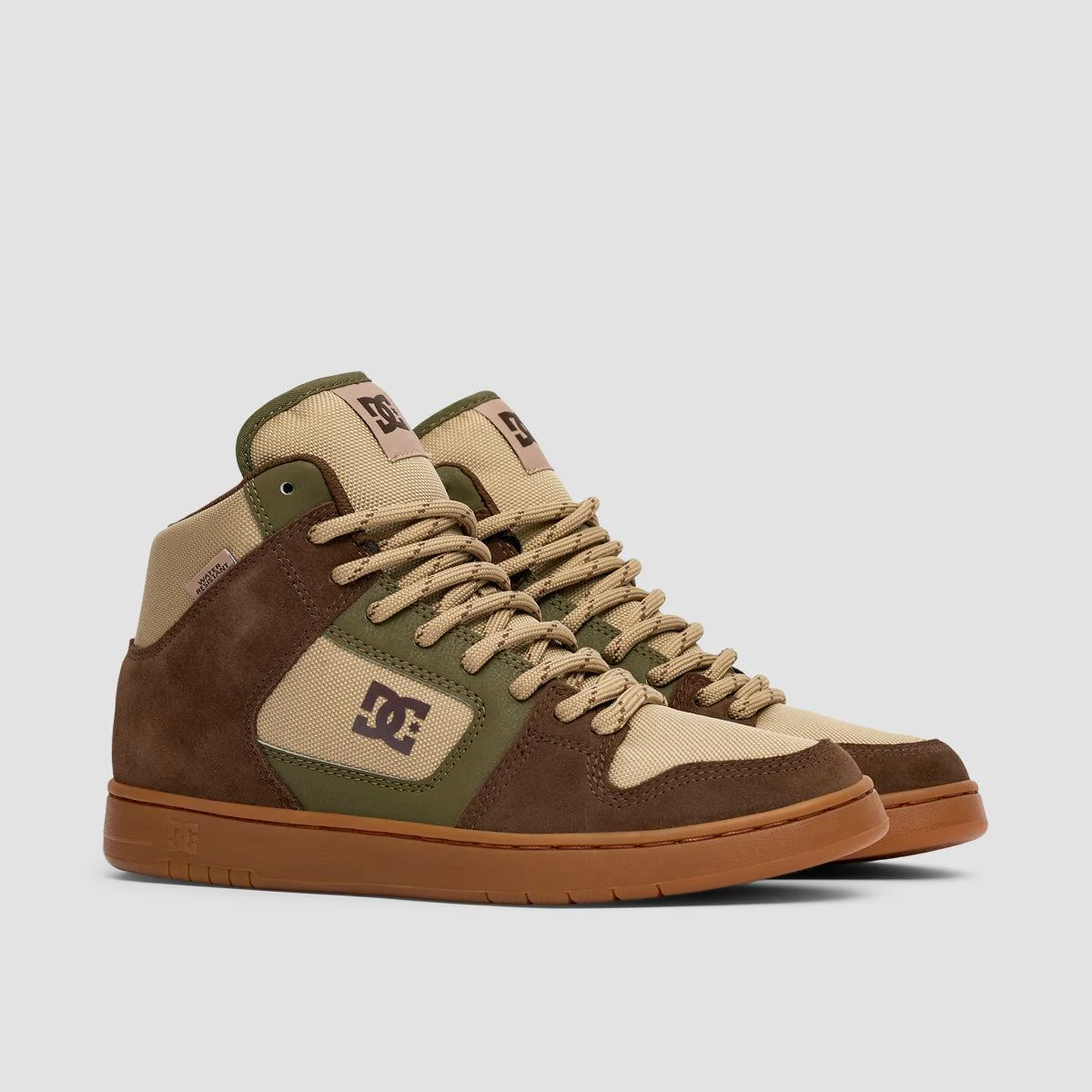 DC Manteca 4 Hi WR Shoes - Dark Chocolate/Military - Image 2